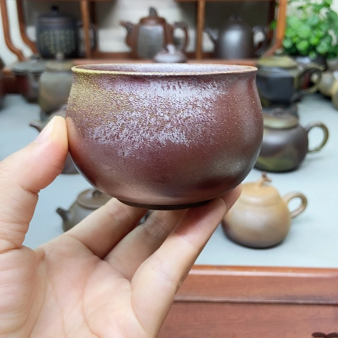钦州坭兴陶柴烧茶杯120cc