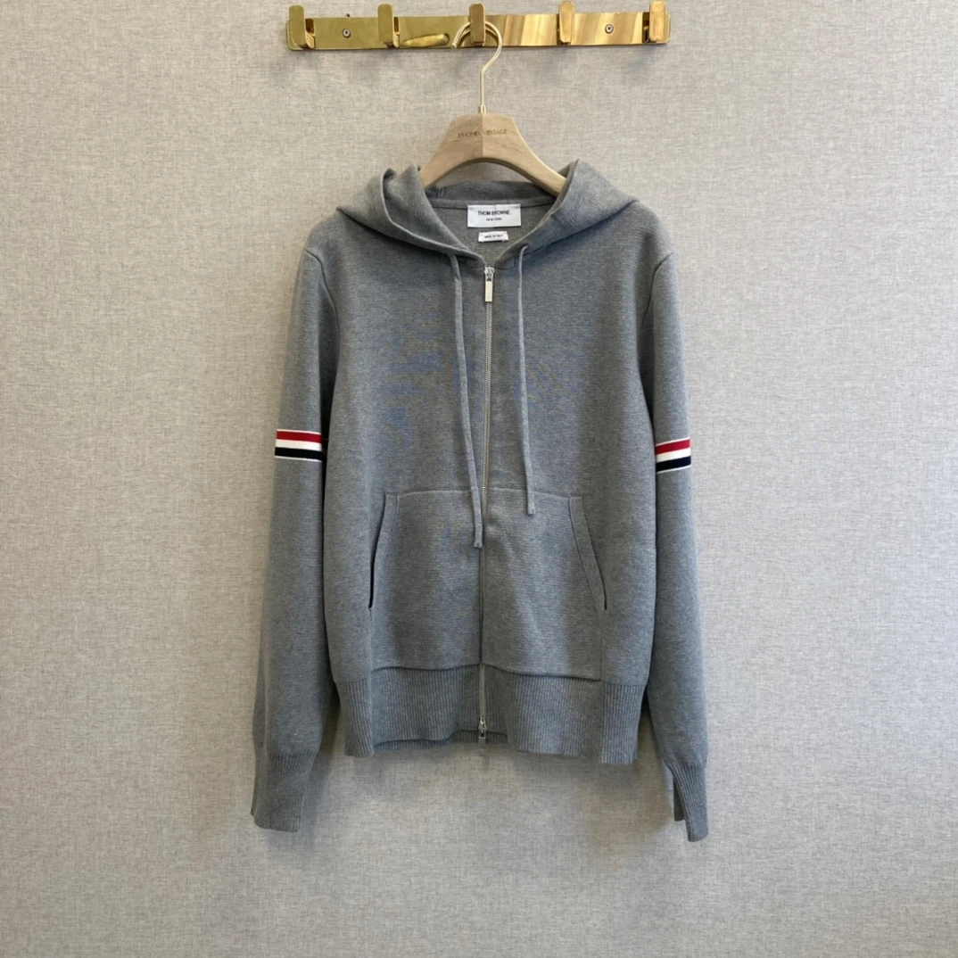 未使用 THOMBROWNE Thom Browne 灰色外套连帽卫衣Mco20088