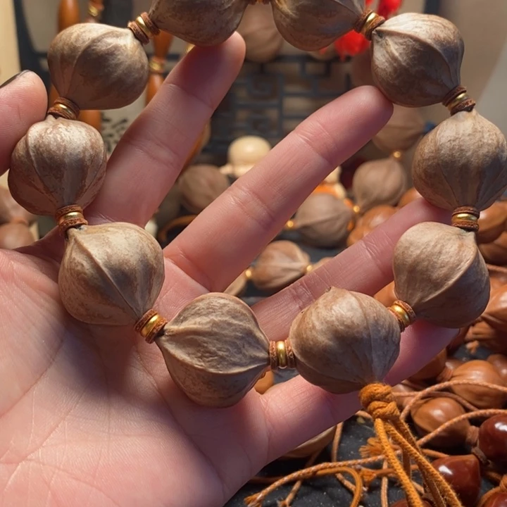 橄榄核手串/手链2.5四花短原皮