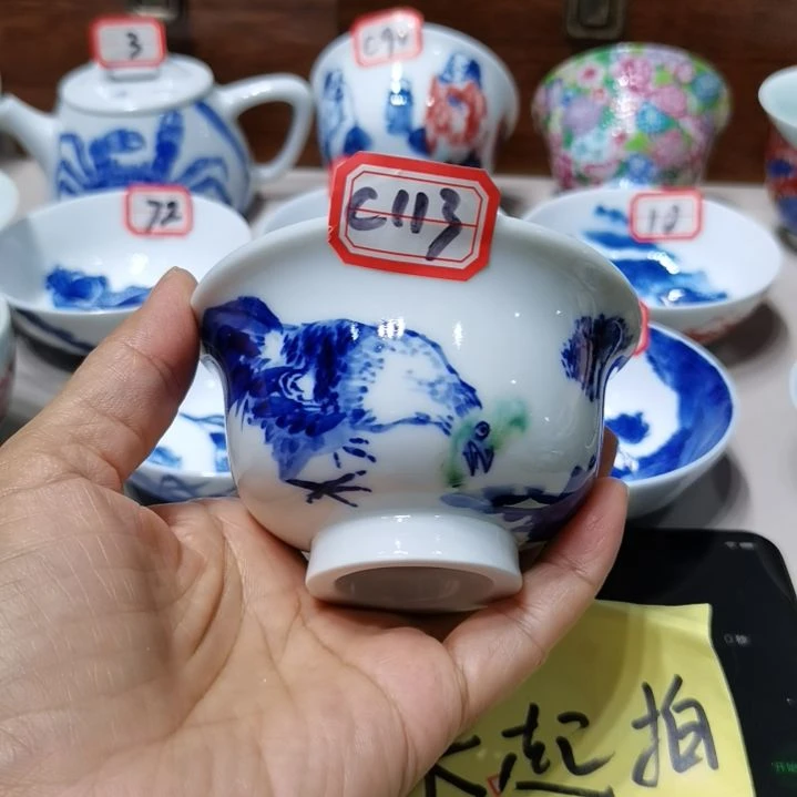 琳***.杯张学鸿老师青花釉里红微瑕