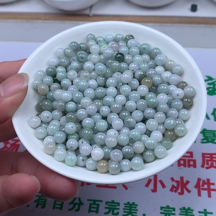 翡翠散珠翡翠100颗30块卡6