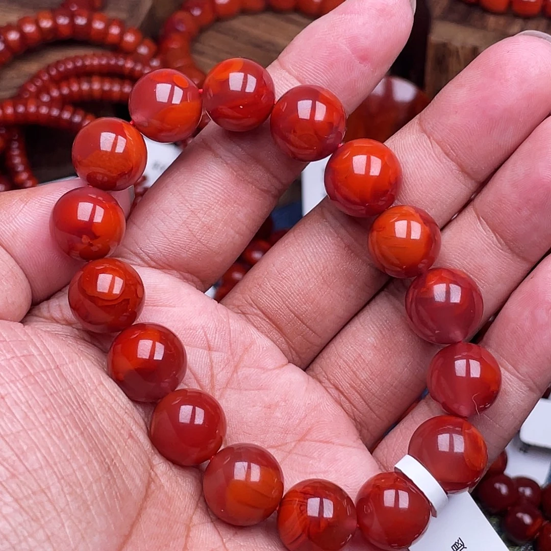 南红玛瑙未镶嵌手链南红瓦西卡13