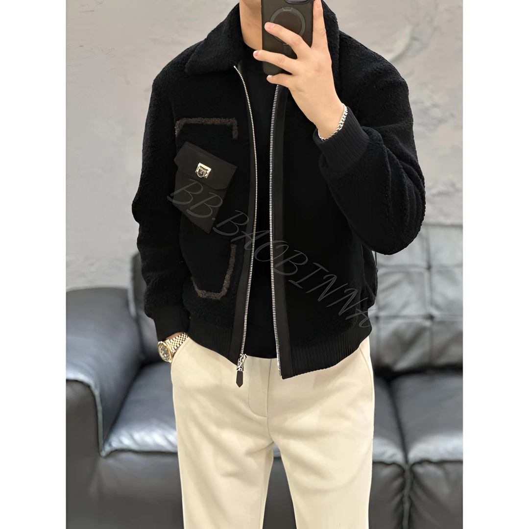 小野· 男装 | "100%澳洲羊羔毛"男士翻领羊毛外套25070