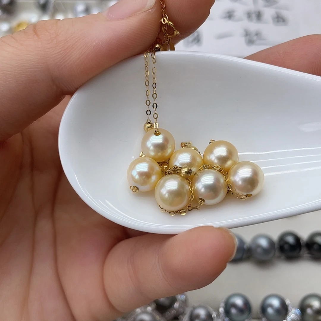 海水珍珠18K金镶嵌项链