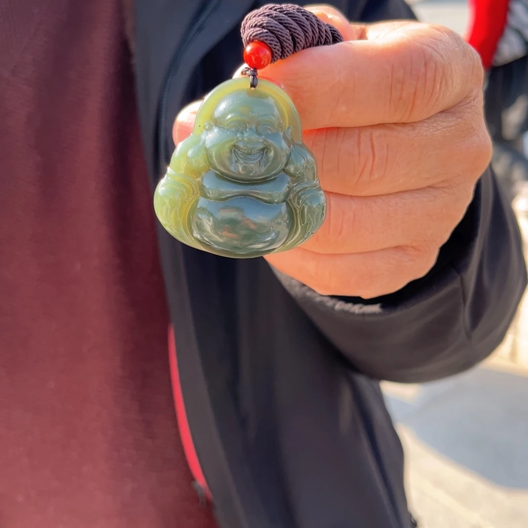 和田玉颈饰未镶嵌和田玉青黄口佛公