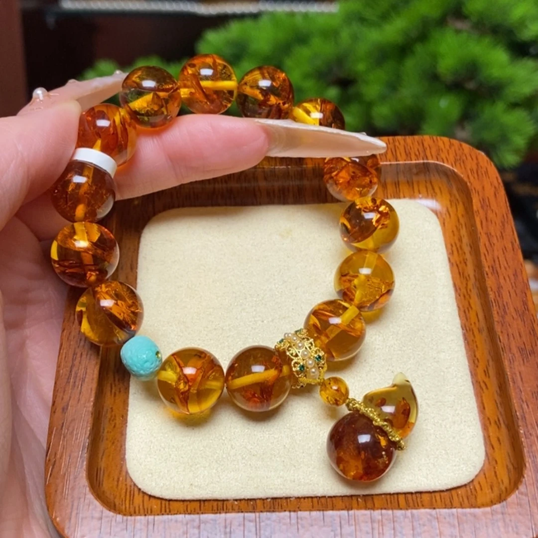 【闪购商品】手链琥珀（花珀）未镶嵌手串