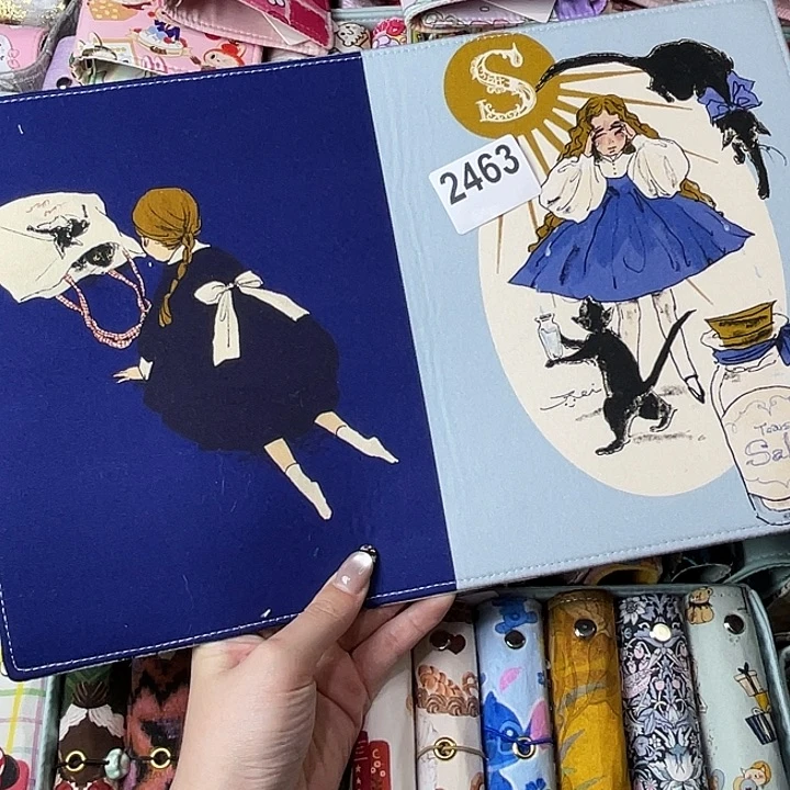 织绣A5活页带横线纸2463