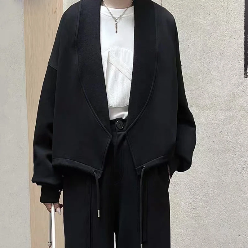 开衫上衣女慵懒风 2025秋季抽绳宽松百搭休闲气质时尚外套 7335
