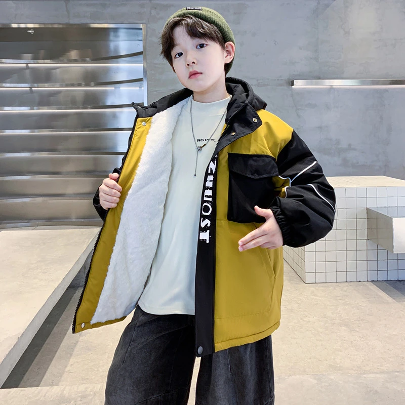 【流光风】男童外套秋冬款加绒加厚保暖派克服中大童冬季男孩休闲
