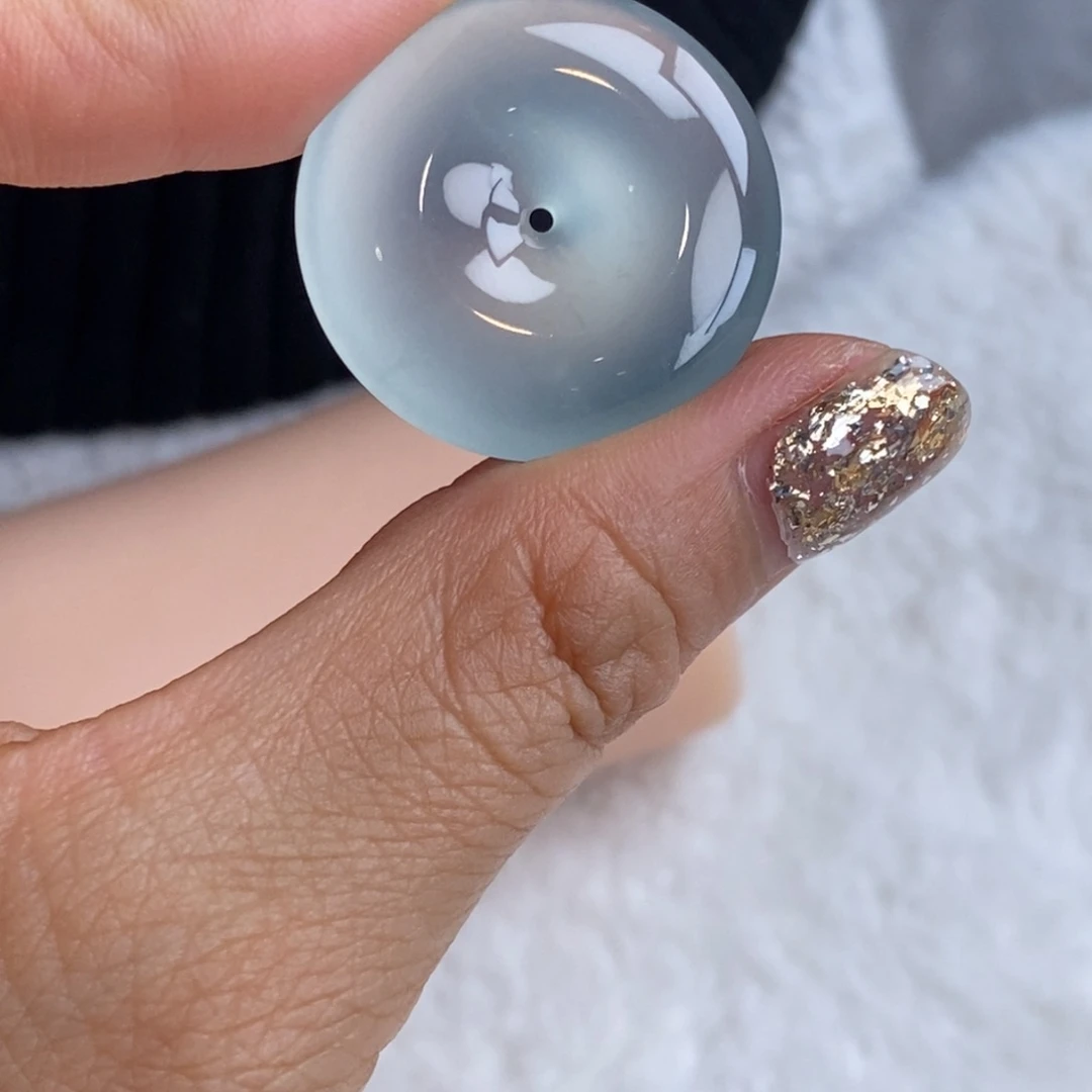 E***a翡翠未镶嵌颈饰玻璃种起胶平安扣（分单付款）