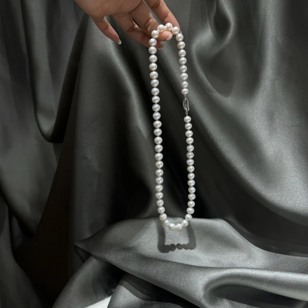 淡水无核珍珠项链7.5-8.5mm百搭简约款