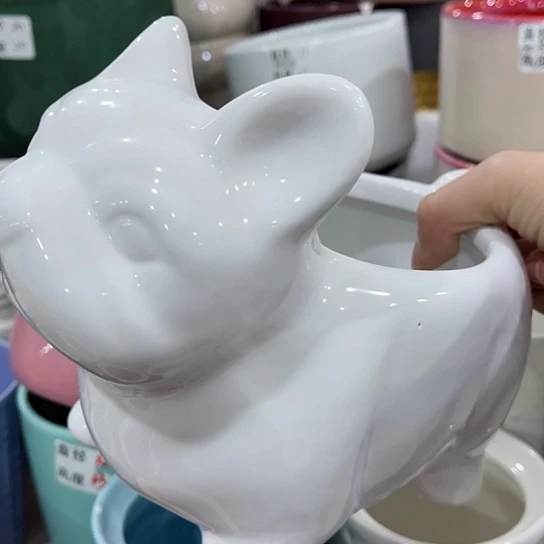 多肉绿植陶瓷花盆9.9包邮，有孔