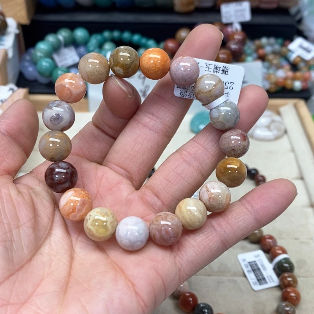 硅化珊瑚（珊瑚玉）手链未镶嵌用****4012