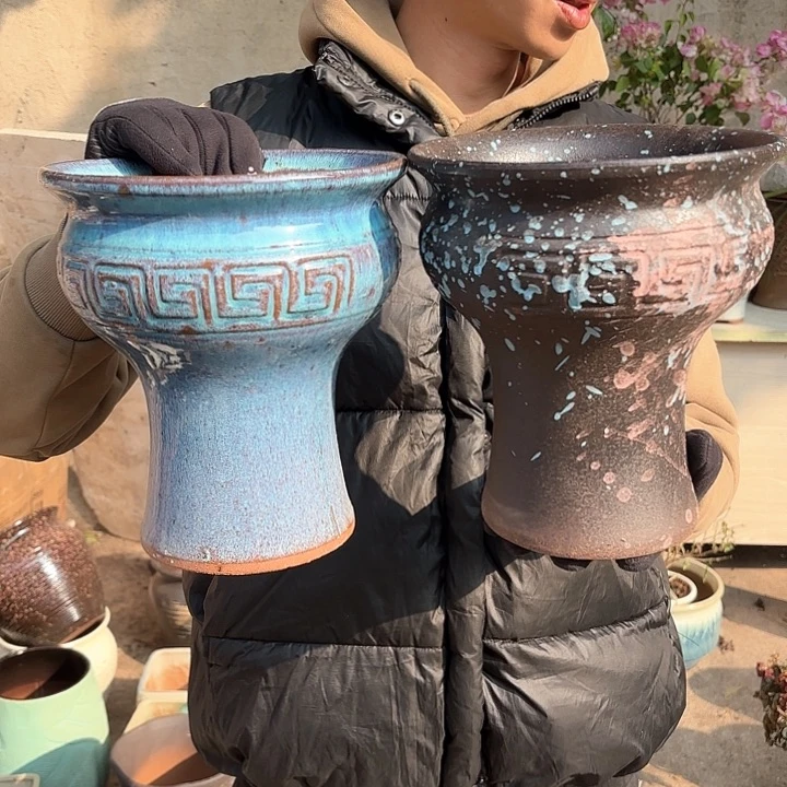 红陶火锅两个色口径21*23