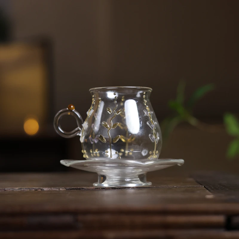 【悦生活】云按野咖啡杯+碟（Q7094）