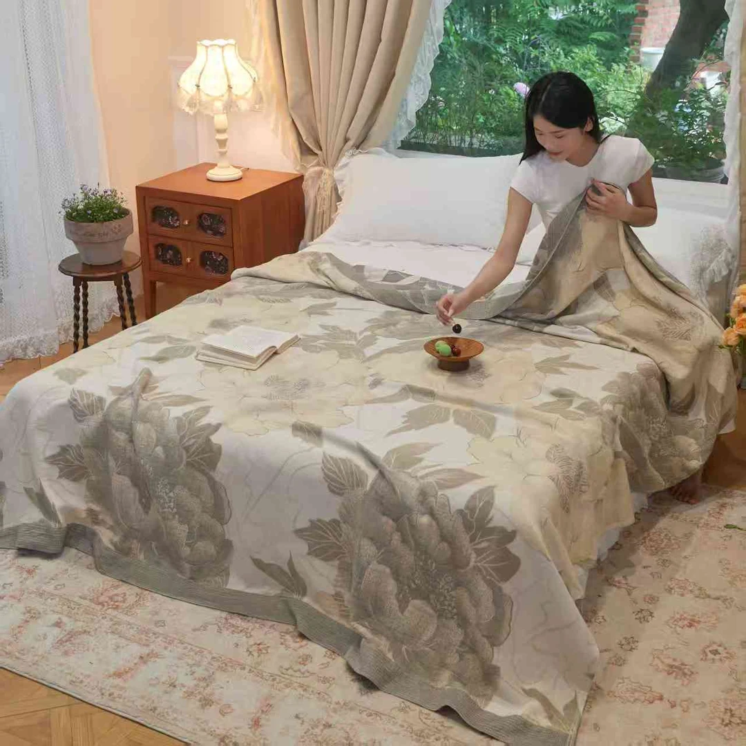 【奢香夫人】2*2.3米罗布麻床盖柔软亲肤毯