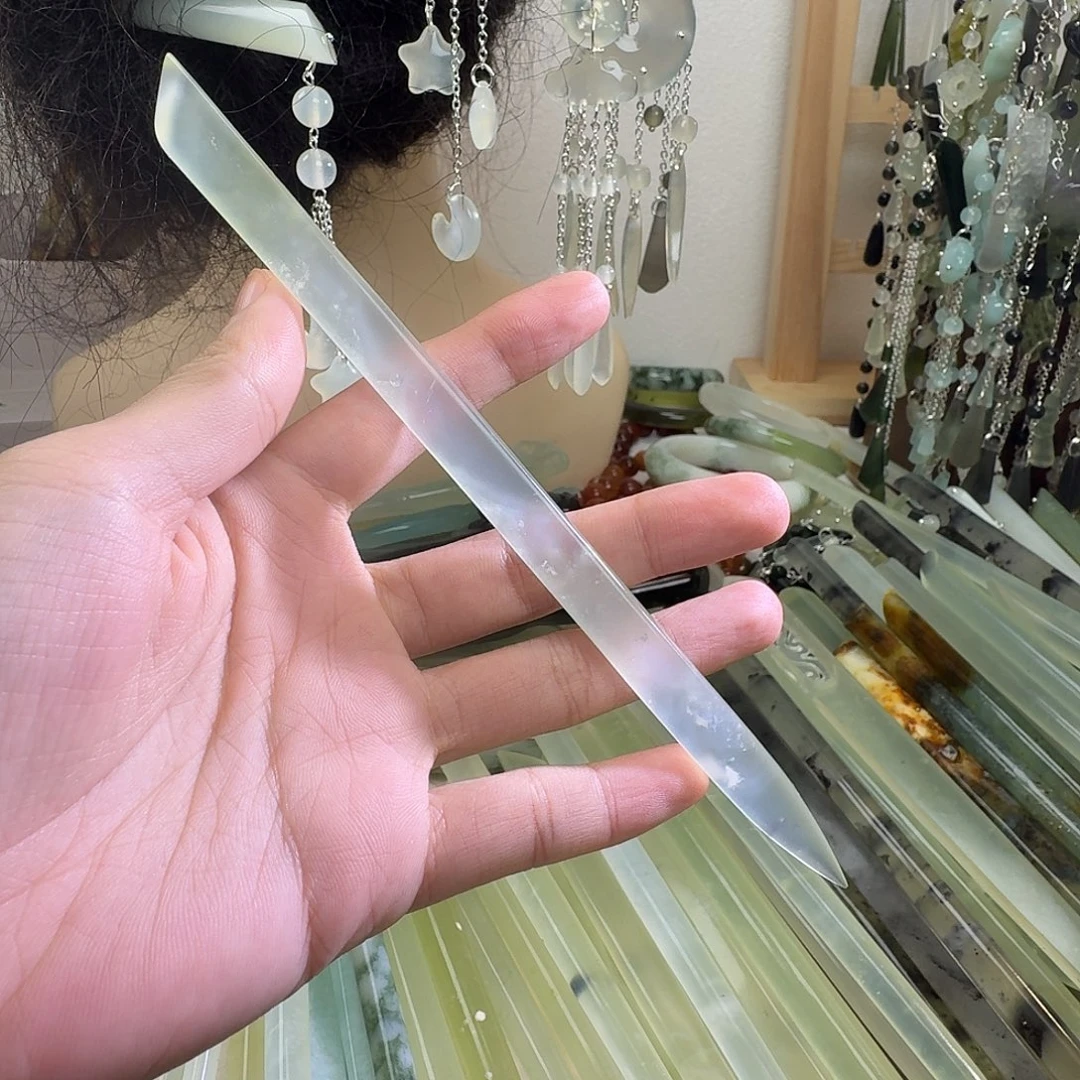 蛇纹石玉合金发饰