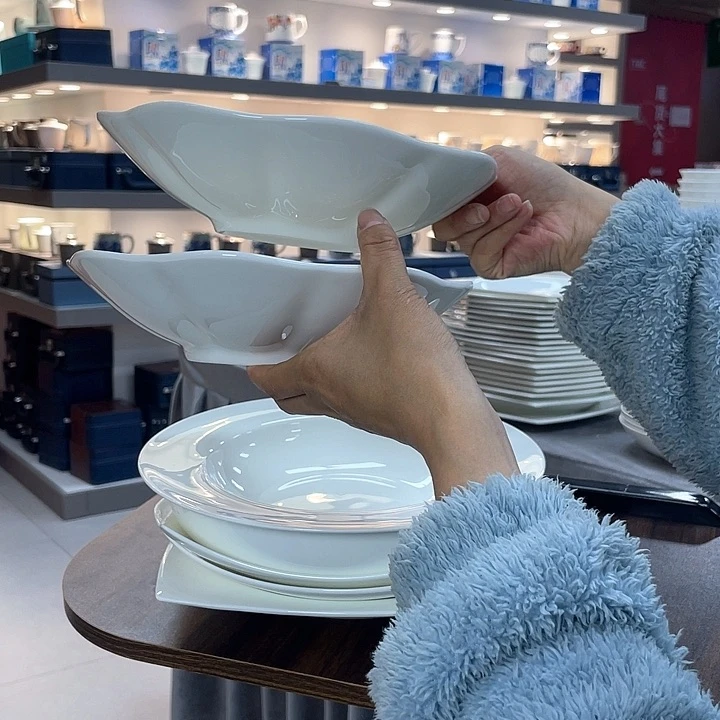 45%以上骨粉骨瓷2个菊花盘