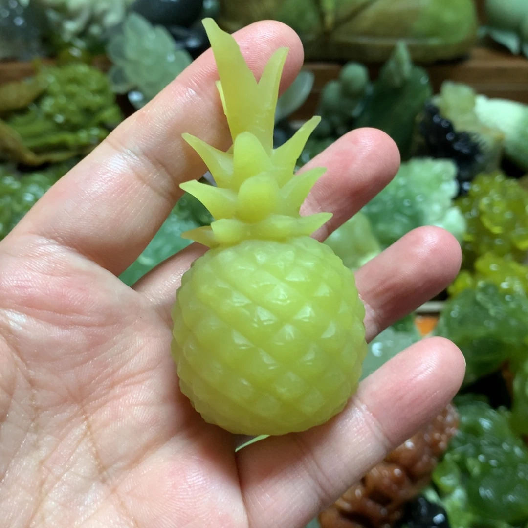 未镶嵌岫玉手把手把