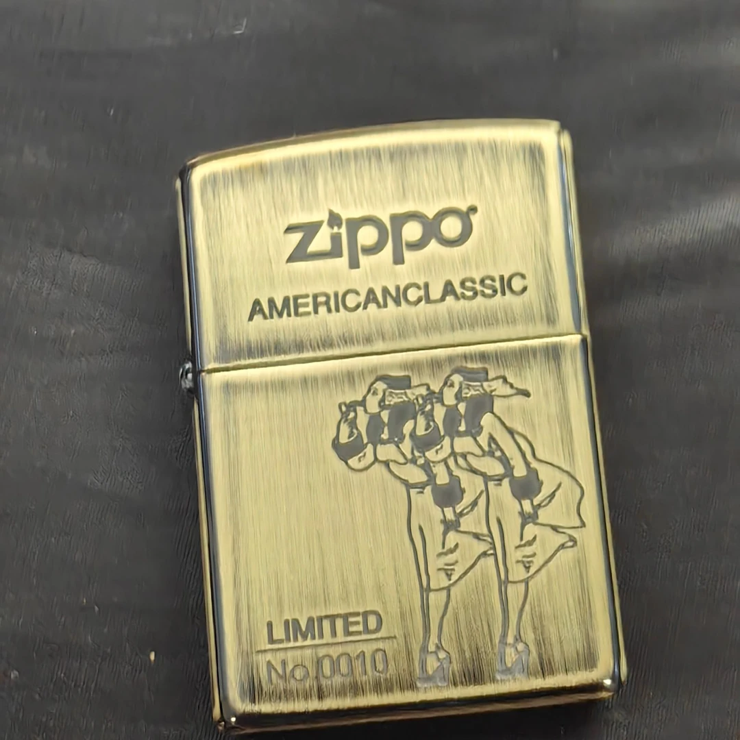 ZIPPO 打火机正品  平底古铜两只风女 1457