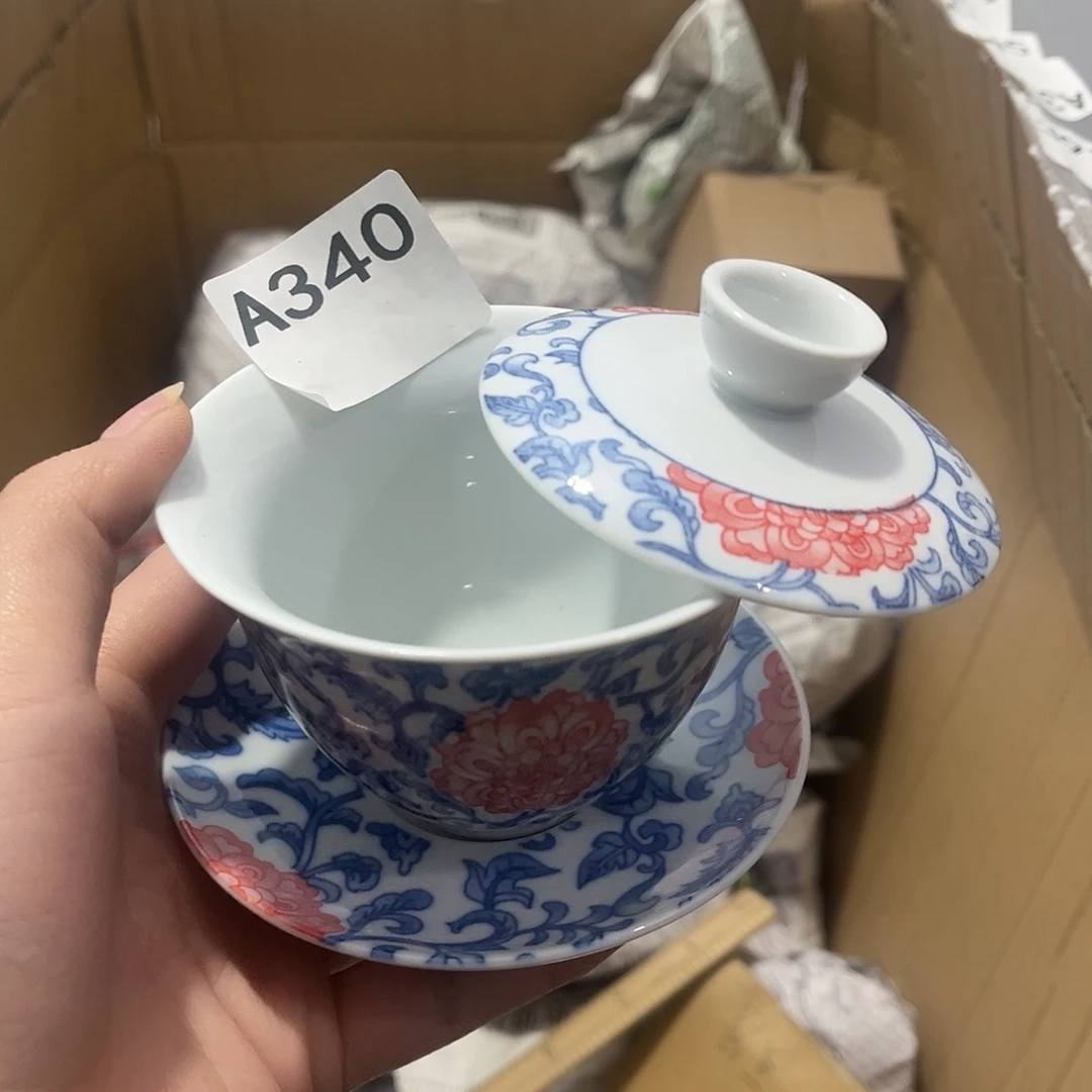 瓷片茶摆件工艺品摆件666