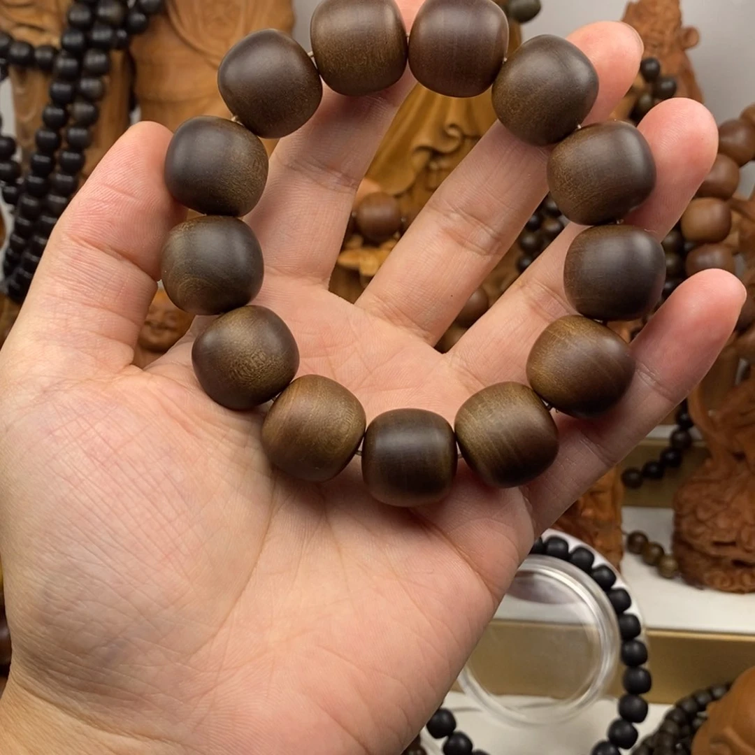 檀香木手串/手链平**乐黑肉17 18 老山檀