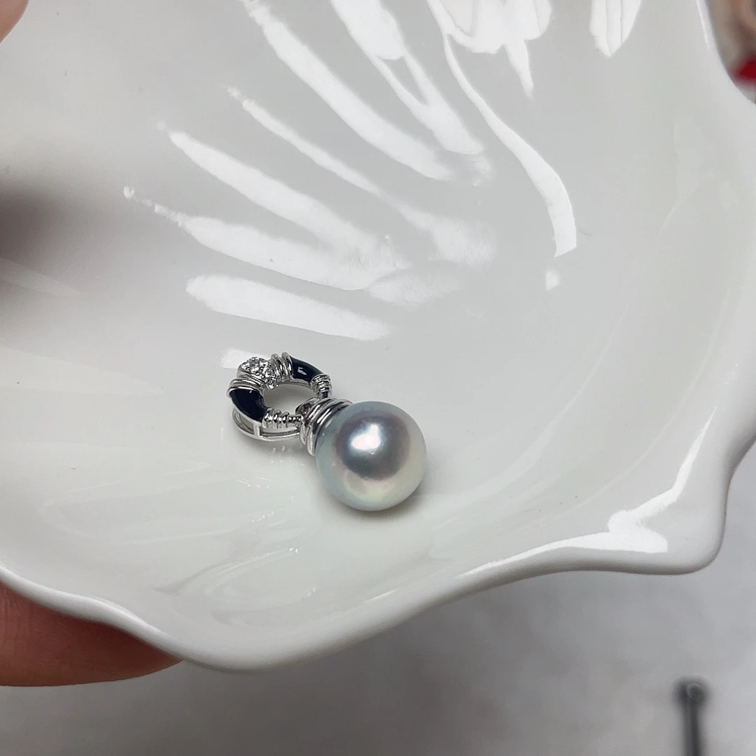 海水珍珠吊坠(不含链)银S925镶嵌