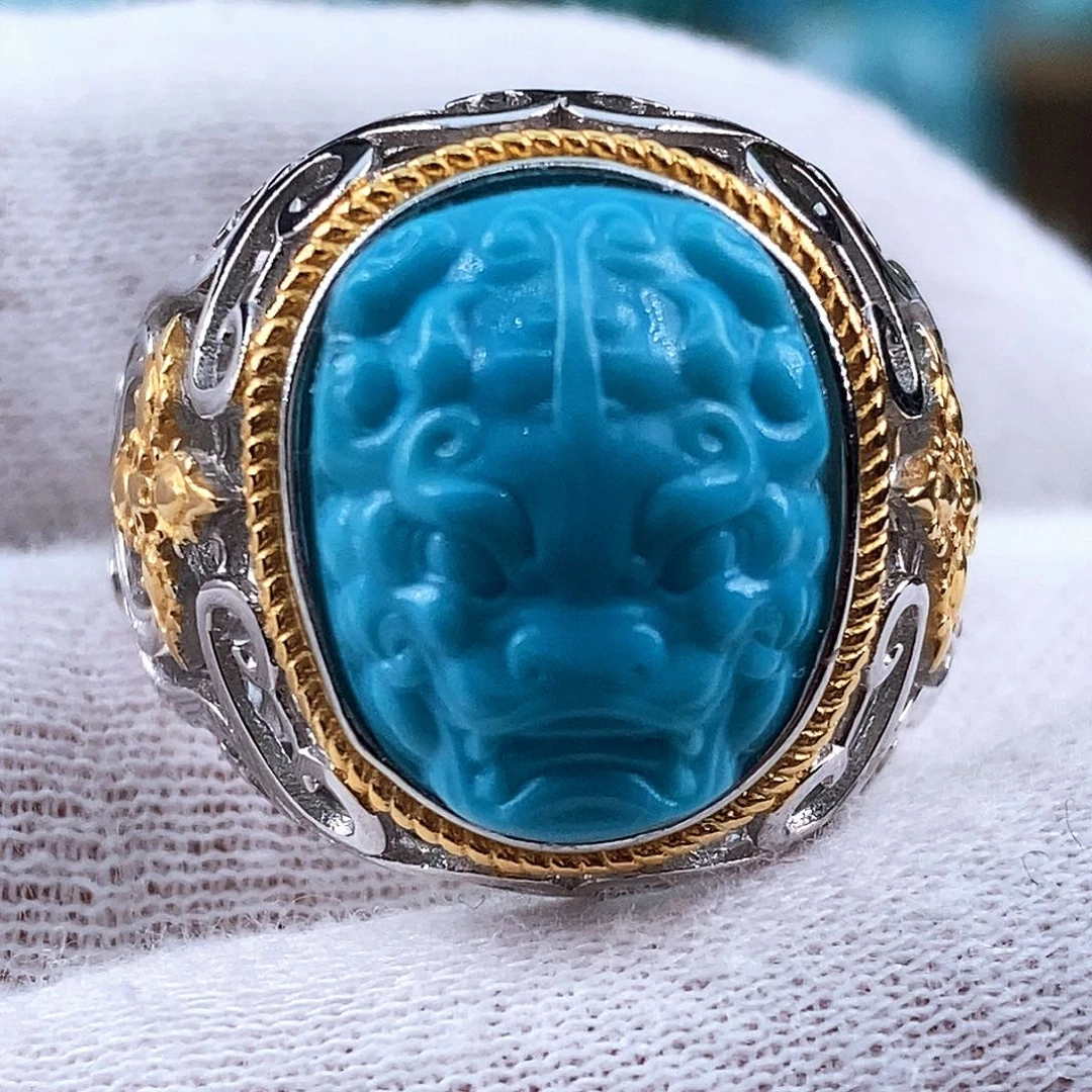 绿松石银S925镶嵌珠宝奇石