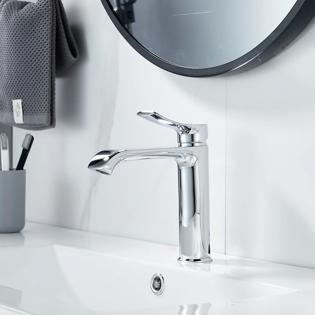 英式圆角全铜冷热卫生间水龙头洗脸盆面盆台盆洗漱台冷热1853553C