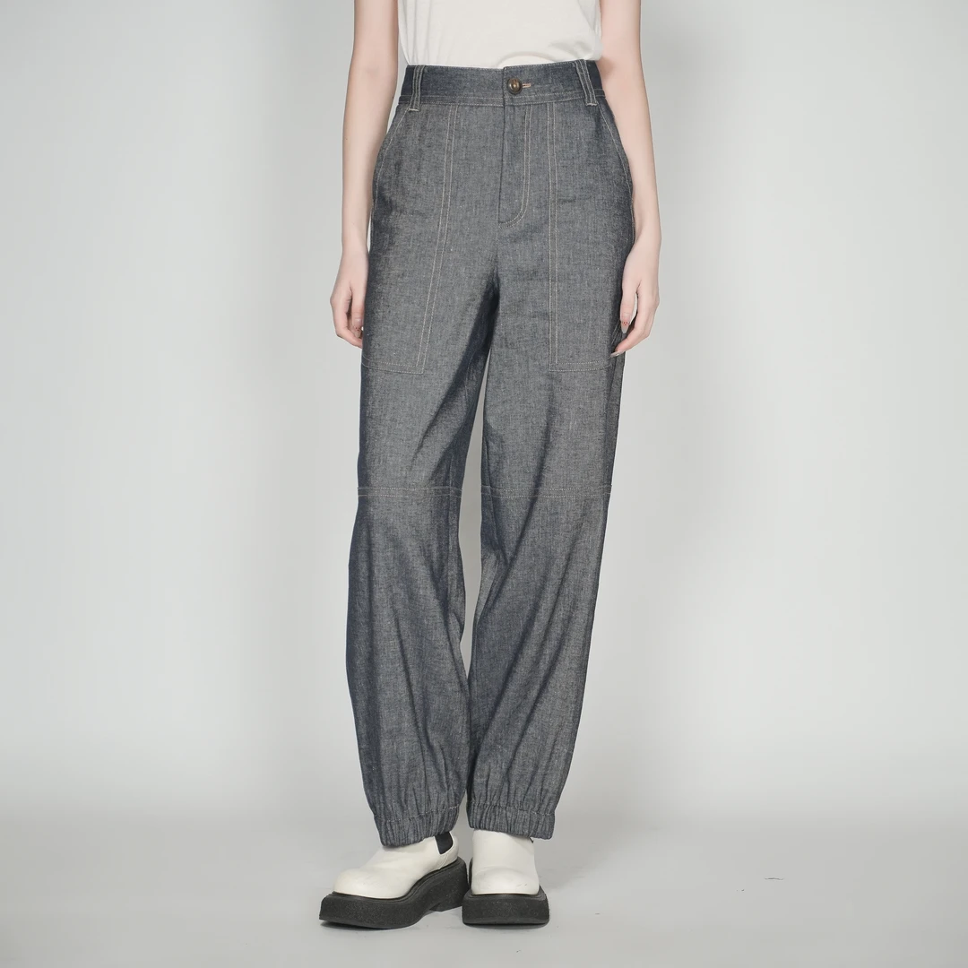 AMASS/阿玛施新款垂感时尚复古休闲高腰休闲裤夏季裤子510009