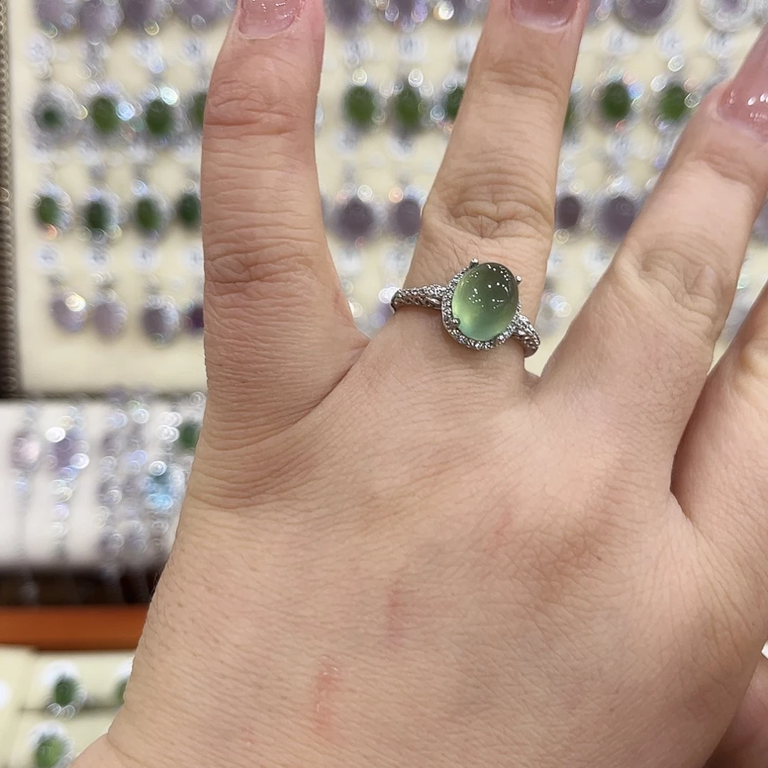 萤石银S925镶嵌戒指