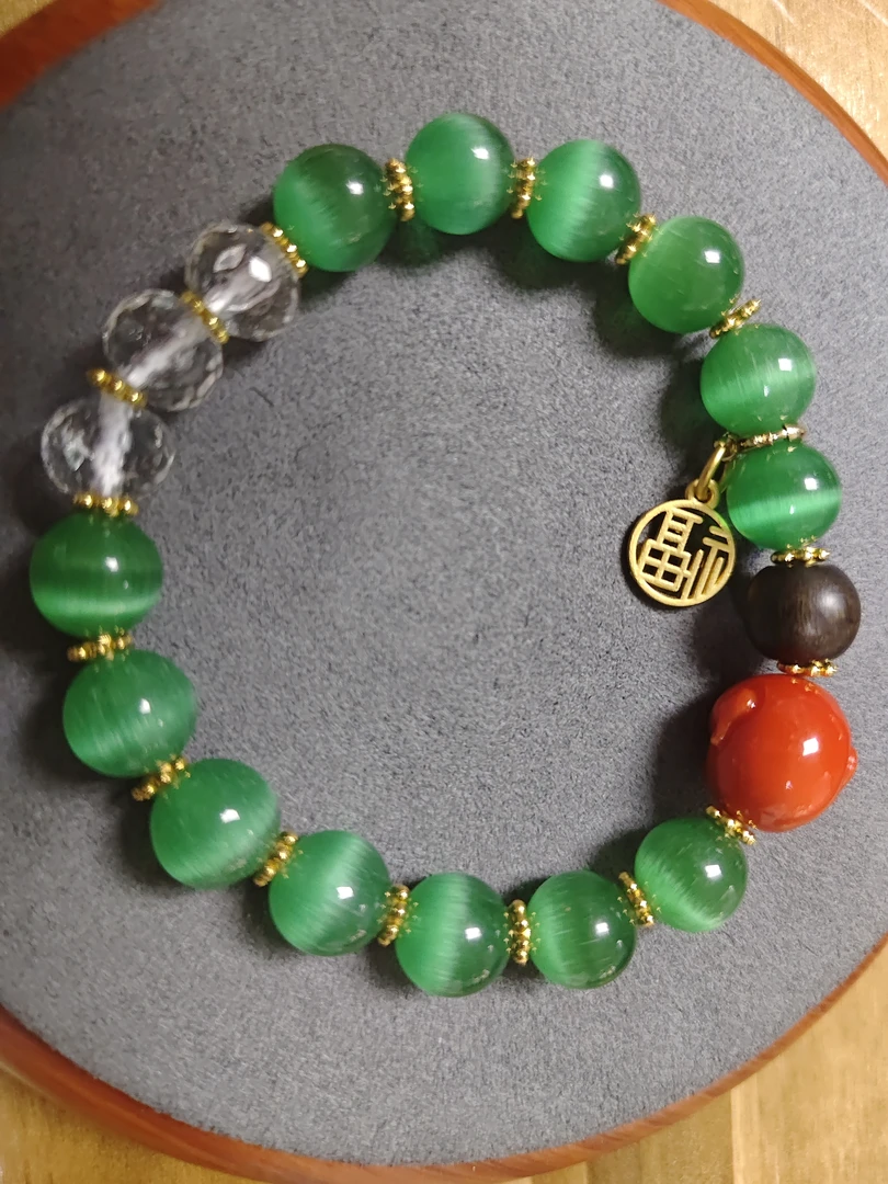 701号精品绿色k10mm设计款手串