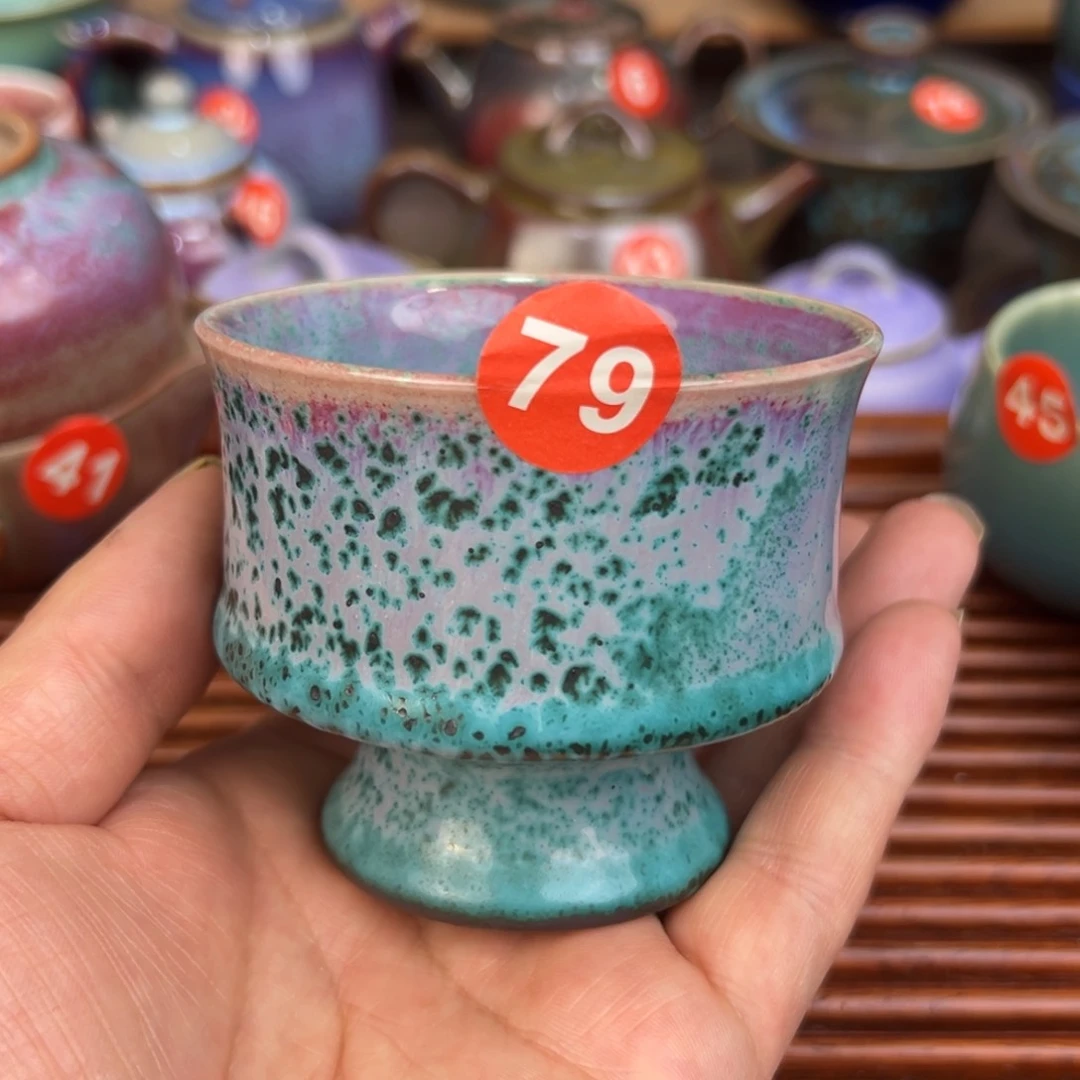 手工制作钧窑茶器