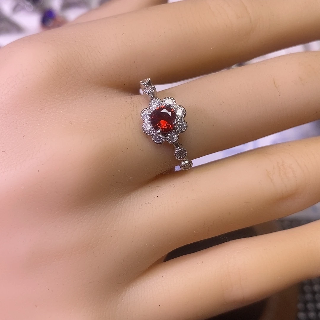水晶戒指合金欧拉法精品水晶饰品百搭戒指吊咀耳钉