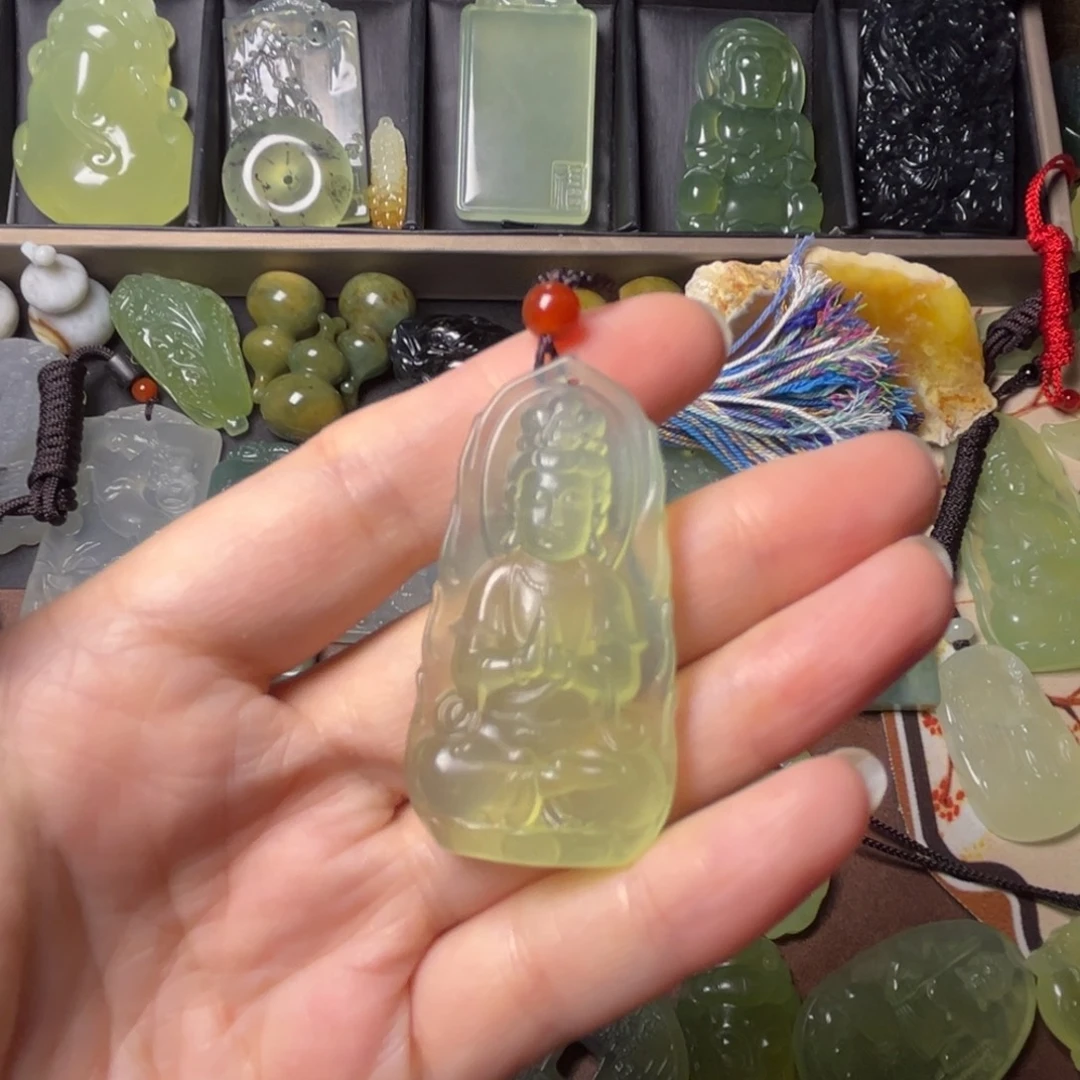 蛇纹石玉未镶嵌吊坠(不含链)