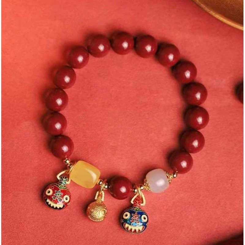 辰砂吞金兽时尚单圈手串1.0+116   （无礼盒）