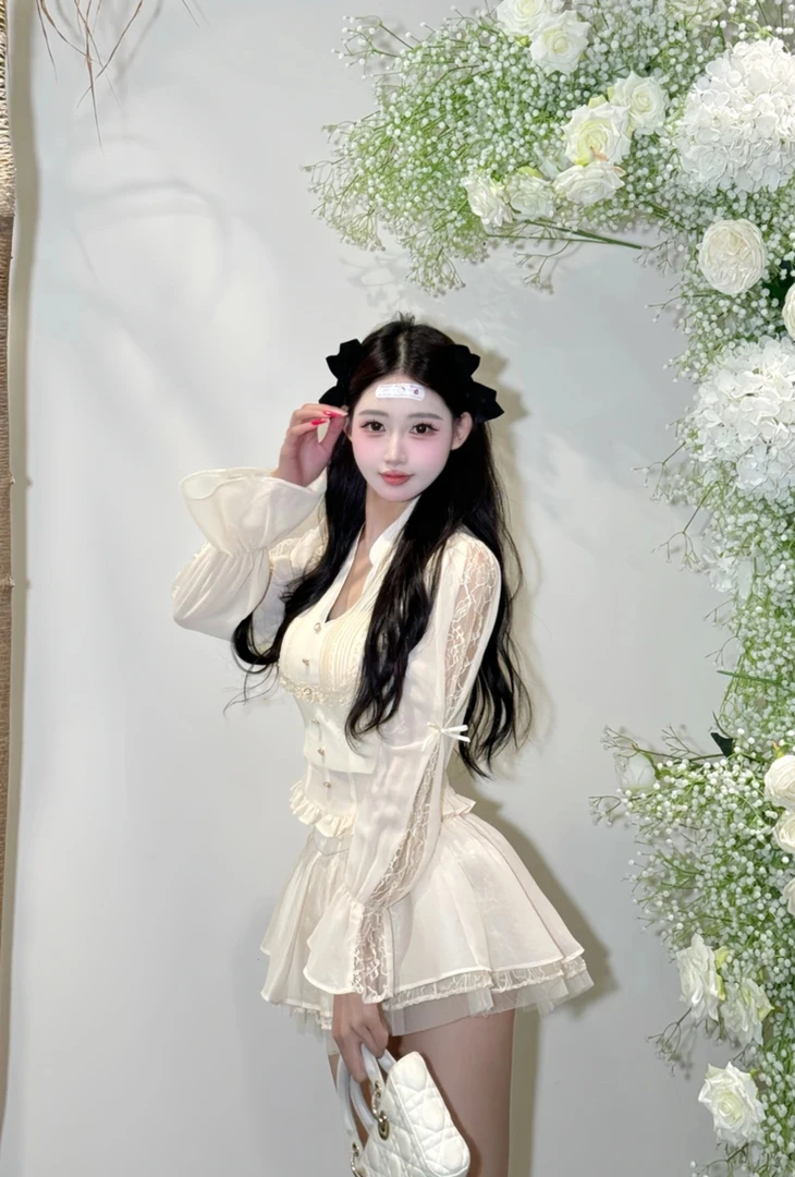 【小琪-精选】时尚套装纯欲短裙法式甜美收腰显瘦套装女装251498
