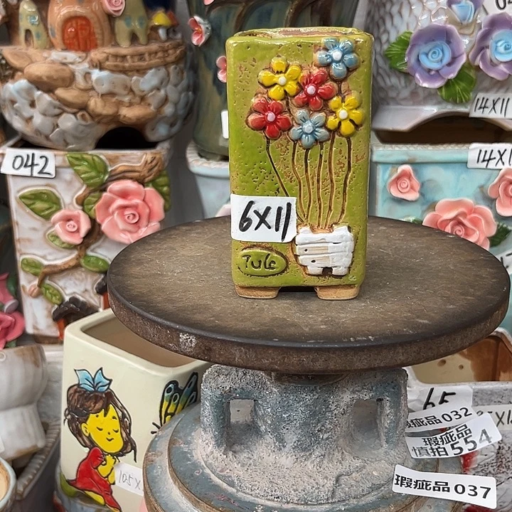 紫砂花盆粗陶材质多肉花盆