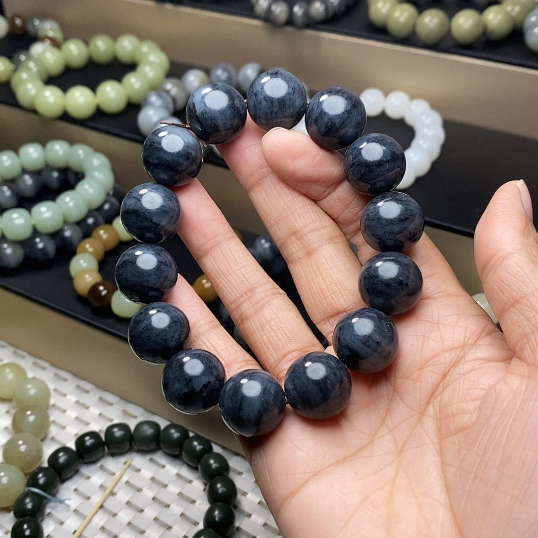 和田玉未镶嵌手链卡16