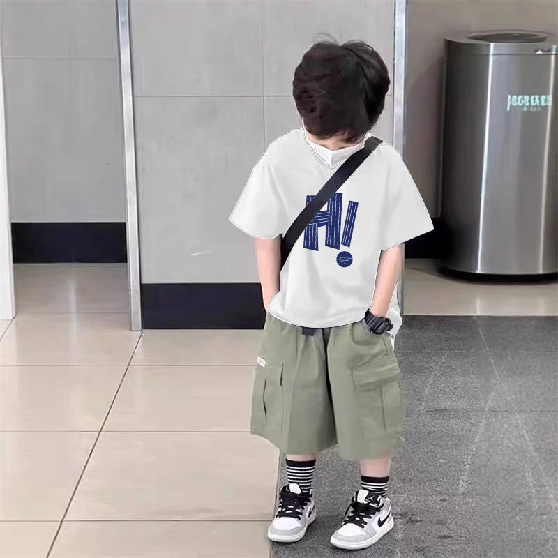 悠悠软棉童装日记男女纯棉短袖t恤2025夏装时髦百搭休闲中小上衣