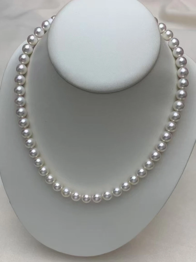 8-8.5mm真科研天女海水珠项链
