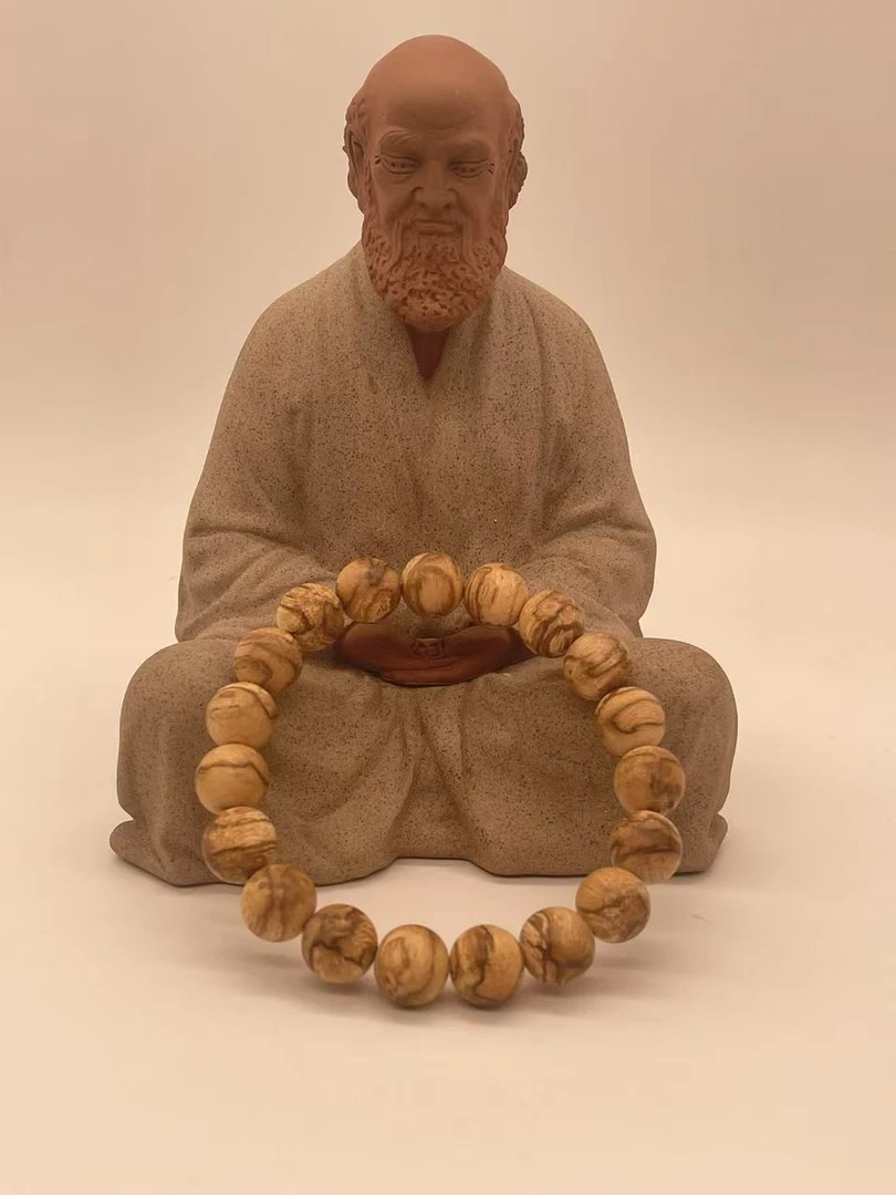 沉香手串D12虫漏虎斑1.0单圈多样性发货发其一