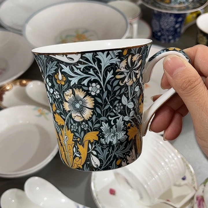 瓷片微瑕骨瓷海藻杯一个