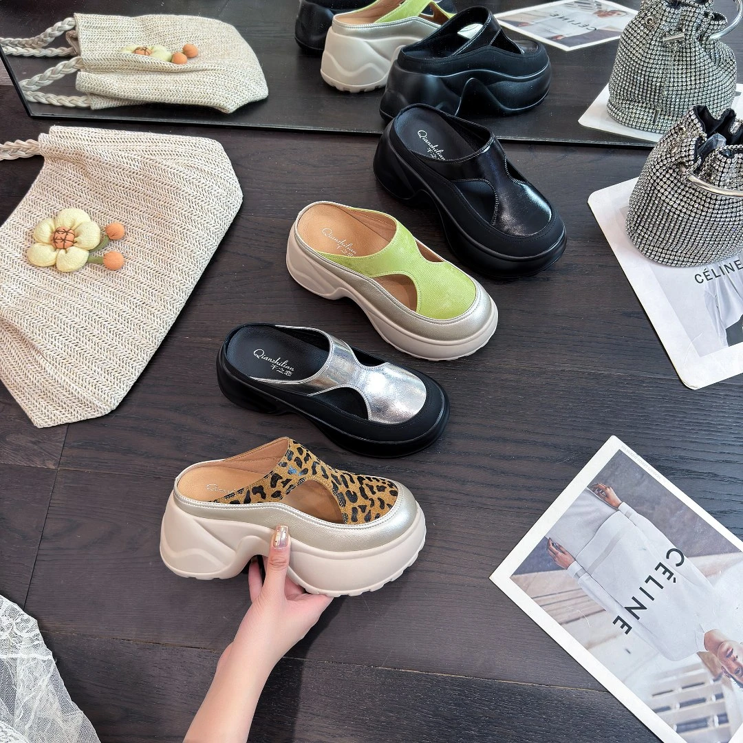 千之恋现货增高8CM2025夏季轻奢爆款休闲风百搭软底透气女鞋8860