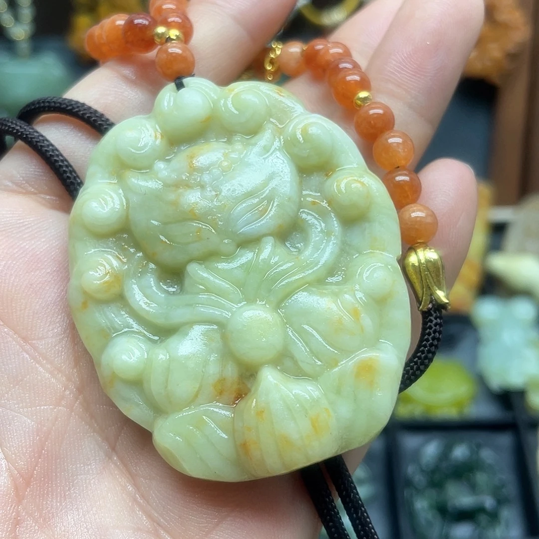未镶嵌蛇纹石玉项链