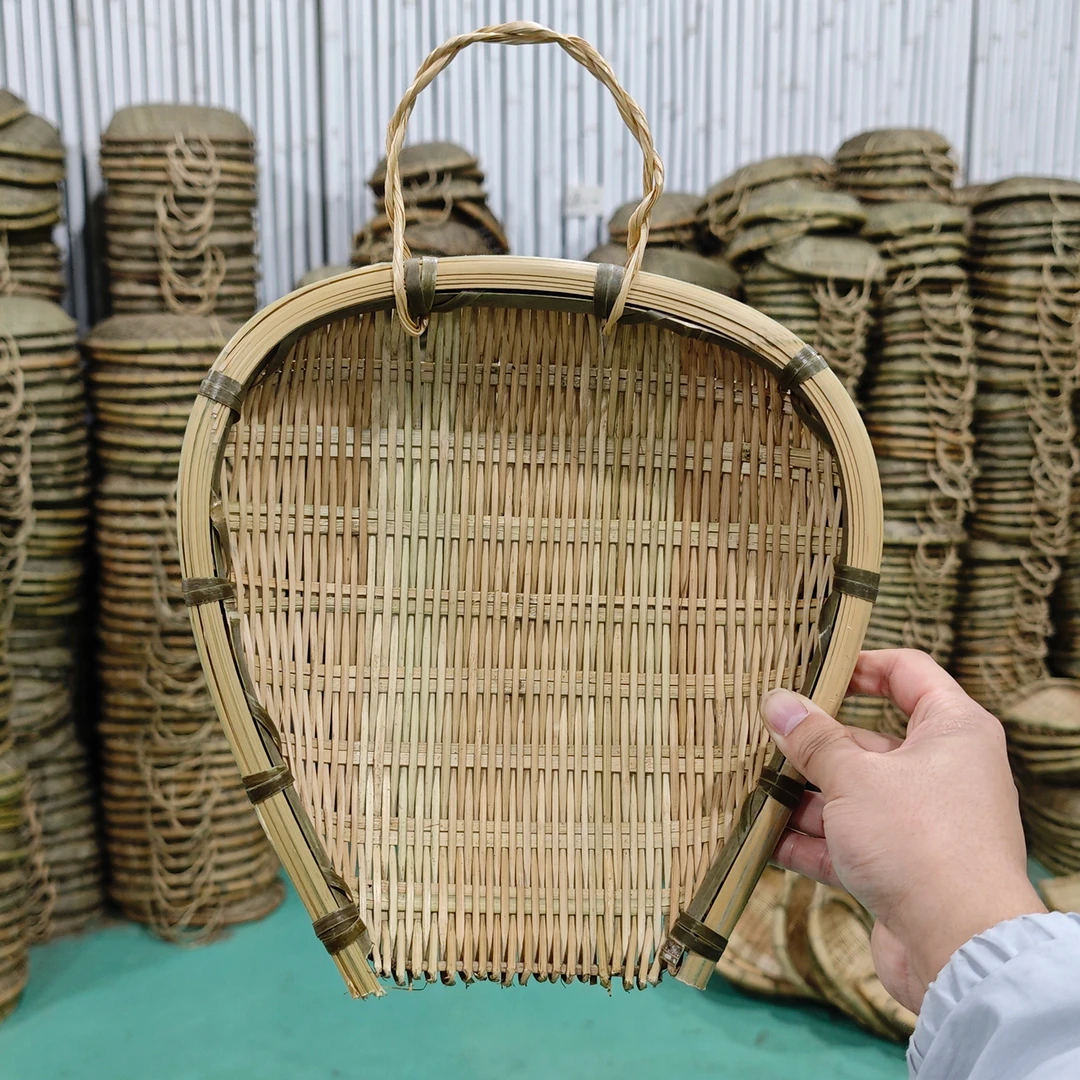 【25CM竹筲箕】竹编篮子筲箕手工淘米洗菜沥水竹篮农家老式竹制宝藏