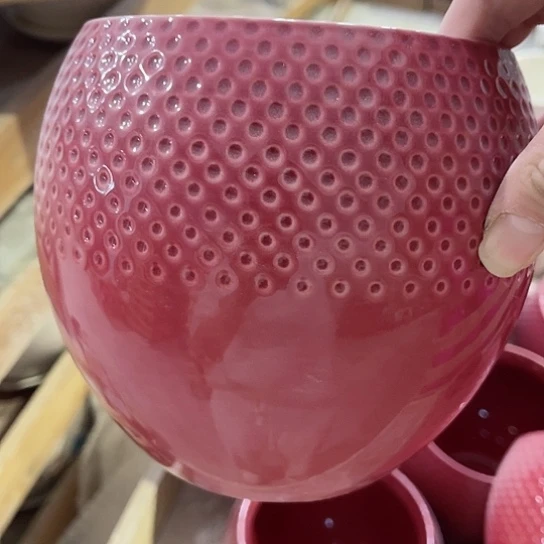 多肉绿植陶瓷花盆9.9包邮，有孔