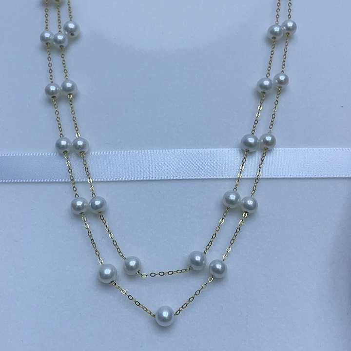 海水珍珠银S925镶嵌颈饰