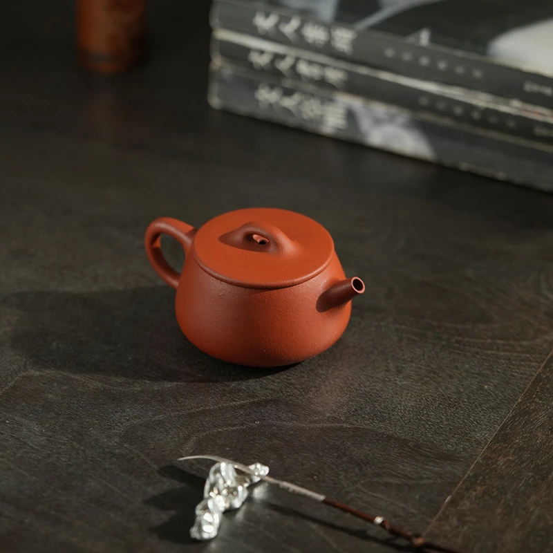 0添加 哇塞系列 实价铁40%小煤窑大红袍朱泥石瓢壶110cc半手