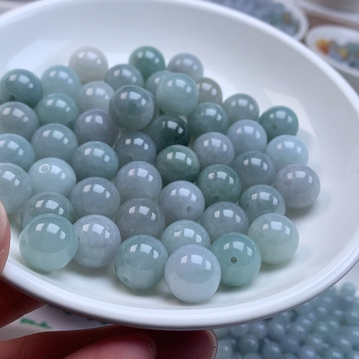 無***聊翡翠散珠翡翠46颗卡13